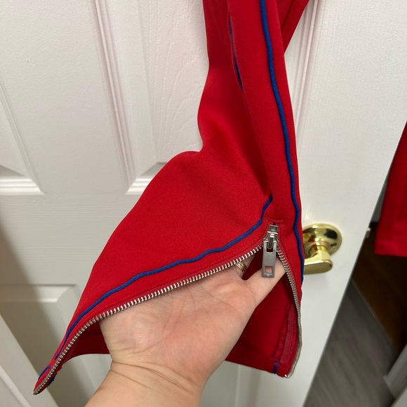 Rag & Bone Naval Track Pant, True Red with Blue Side Stripes – Size L - Picture 9 of 15